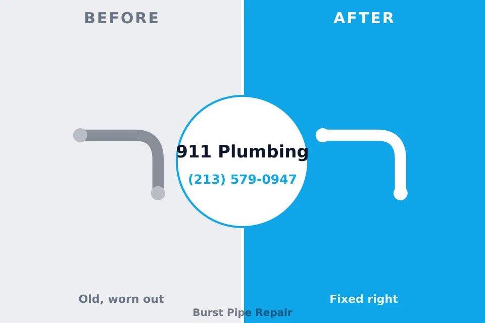 Before and after: plumbing repair Walthourville, GA